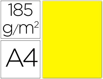 [9054746] CANSON - Cartulina IRIS 50 Hojas A4 Amarillo Canario 185gr (Ref.200040155)