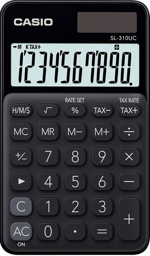 [1920601] CASIO - Calculadora Bolsillo Negra (Ref.SL-310UC-BK)