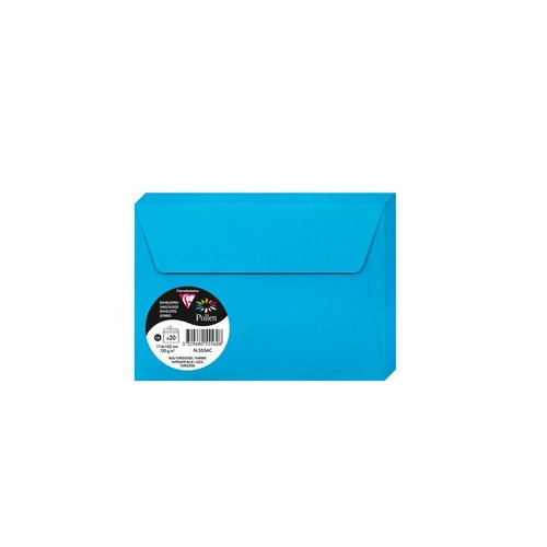 [1731545] CLAIREFONTAINE - Sobres Paquete 20 ud 114X162 Azul turquesa 120 G (Ref.731545)