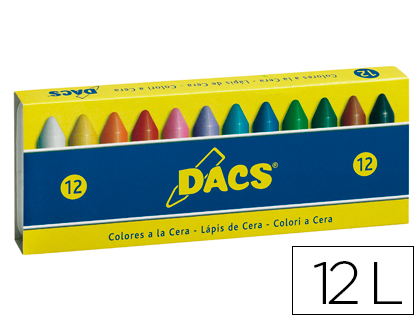 [9004395] DACS - Estuche Ceras y Dasctrix Colores surtidos 12 ud (Ref.DA050290)
