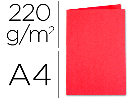 [9072808] EXACOMPTA - Subcarpeta Foldyne A4/folio Cartulina reciclada Rojo 250 G (Ref.410012E)