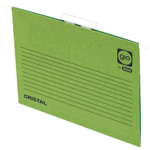 [1153319] GIO - Carpeta colgante 240 x 315 mm Verde cristal Visor superior de 8 cm cartulina (Ref.400021957)