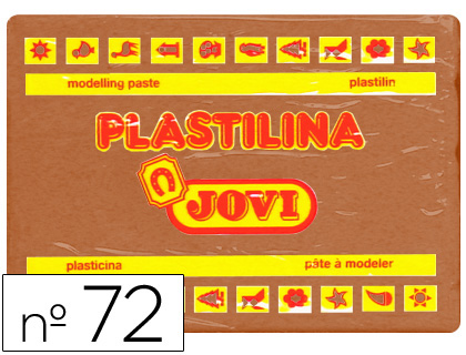 [2022156] JOVI - PLASTILINA 72 MARRON -UNIDAD -TAMAÑO GRANDE (Ref.72-09)
