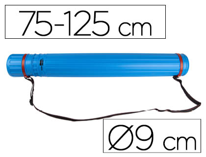 [2036138] LIDERPAPEL - PORTAPLANOS PLASTICO DIAMETRO 9 CM EXTENSIBLE HASTA 125 CM AZUL (Ref.PP03)