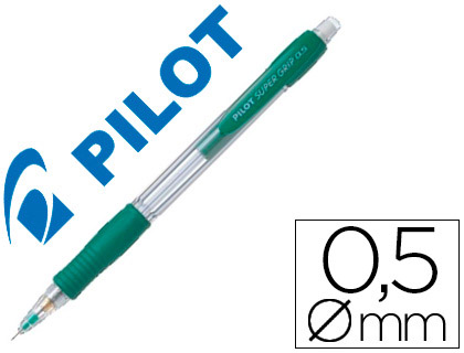 [9150277] PILOT - Portaminas SUPER GRIP verde 0,5 mm sujecion de caucho (Ref.H-185-SL-G / N185V)