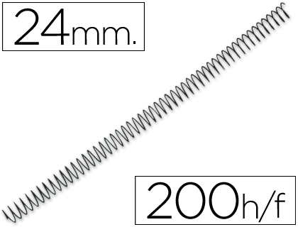 [2064077] Q-CONNECT - ESPIRAL METALICO 64 5:1 24MM 1,2MM CAJA DE 100 UNIDADES (Ref.KF04436)