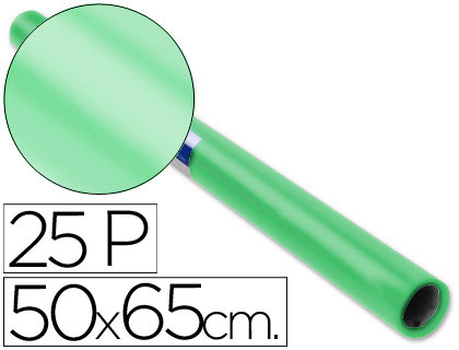 [2079888] SADIPAL - PAPEL CHAROL ROLLO VERDE PALIDO 25 HOJAS DE 50X65 CM (Ref.12935)