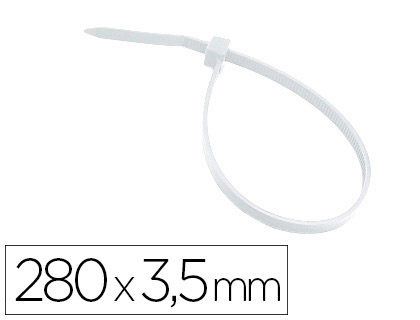 [2150117] 3M - BRIDA PARA INTERIOR BLANCA 280X3,5 MM BOLSA DE 100 UNIDADES (Ref.KE234000120)