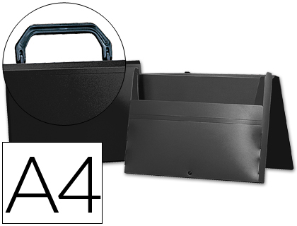 [2020001] BEAUTONE - CARPETA PORTADOCUMENTOS BROCHE 34865 POLIPROPILENO DIN A4 NEGRA -CON ASA (Ref.034865)