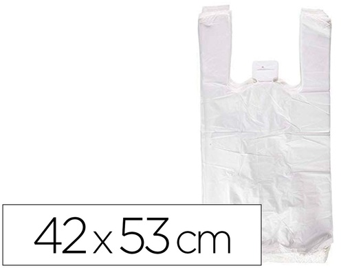 [2160089] Bolsa camiseta reciclada 70% 50 mc 42x53 cm apta legislacion de bolsas 2021 (Ref. 3004045)
