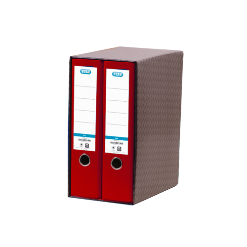 [9150312] ELBA - Módulo Archivador 2ud A4 Lomo 80mm Rojo (Ref.100580052)