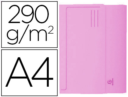 [2063276] EXACOMPTA - SUBCARPETA CARTULINA CON BOLSA DIN A4 ROSA 290 GR (Ref.47676E)