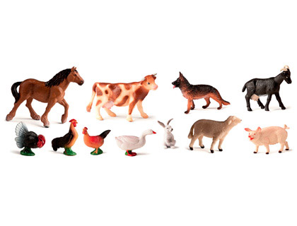 [9068464] MINILAND - Juego animales granja 11 figuras (Ref. 27420)