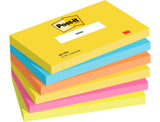 [9029396] POST-IT - Notas adhesivas Gama Energia Pack 6 blocs 100h Colores surtidos 76x127mm (Ref.FT510283557)