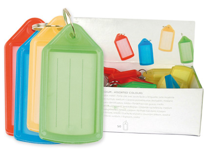 [2048658] Q-CONNECT - LLAVERO PORTAETIQUETAS EXPOSITOR DE 40 UNIDADES COLORES SURTIDOS PREMIUM (Ref.KF10878)