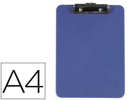 [2077879] Q-CONNECT - PORTANOTAS PLASTICO DIN A4 AZUL 3 MM (Ref.KF21625)