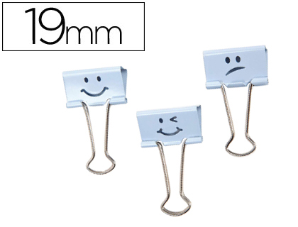 [2154313] RAPESCO - Caja 20 pinzas emoji azul 19mm. (Ref.1350)