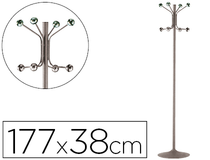 [2023664] SIE - PERCHERO METALICO 606 GRIS -PIE -8 COLGADORES (Ref.606-G)