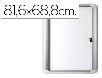 [9078122] BI-OFFICE - VITRINA DE ANUNCIO MAGNETICA 816X688 MM PARA EXTERIOR CON MARCO DE ALUMINIO Y CERRADURA (Ref.VT620209760)