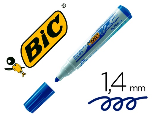 [2058498] BIC - ROTULADOR VELLEDA PARA PIZARRA AZUL PUNTA REDONDA 1,3 MM (Ref.904938)