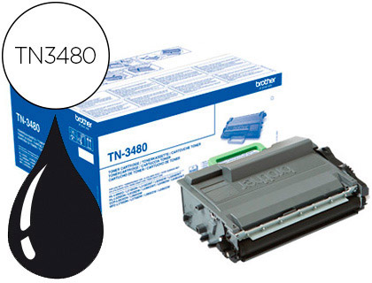 [9063896] BROTHER - Toner Laser ORIGINALES NEGRO 8000 PAGINAS BK (Ref.TN3480)
