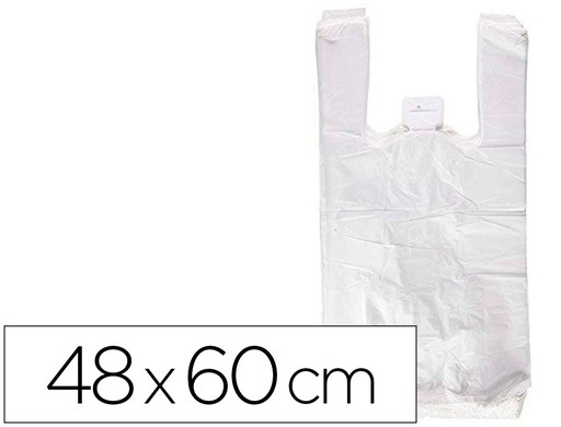 [2160090] Bolsa camiseta reciclada 70% 50 mc 48x60 cm apta legislacion de bolsas 2021 (Ref. 3004047)