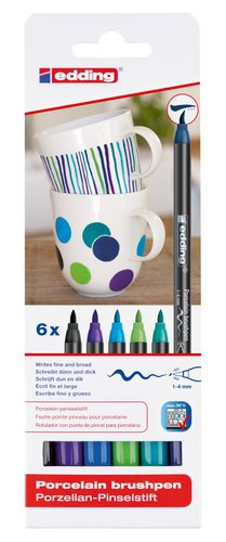 [1949292] EDDING - Estuche 6 ROTULADORES PARA CERÁMICA. COLORES FRIOS 4-4200-6099 (Ref.4200-6-S-099)