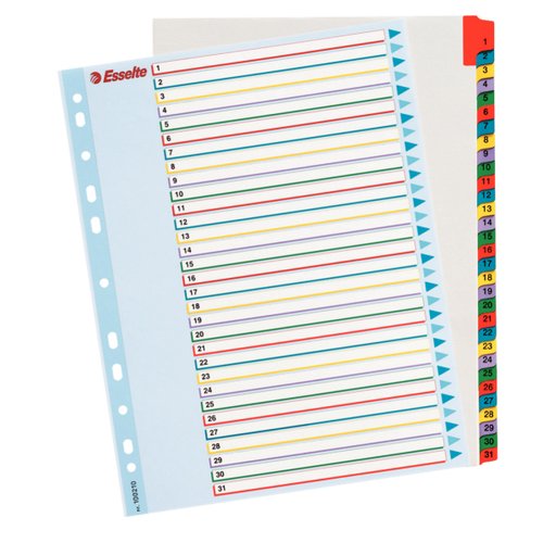 [1218651] ESSELTE - Separadores 31 posiciones A4 maxi Multitaladro (Ref.100210)