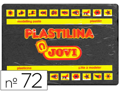 [2022162] JOVI - PLASTILINA 72 NEGRO -UNIDAD -TAMAÑO GRANDE (Ref.72-15)