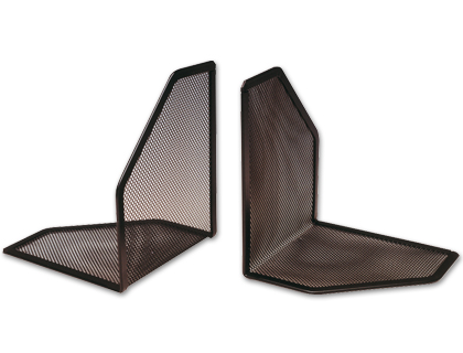 [2024223] Q-CONNECT - APOYALIBROS METALICO REJILLA COLOR NEGRO -JUEGO (Ref.KF00857)