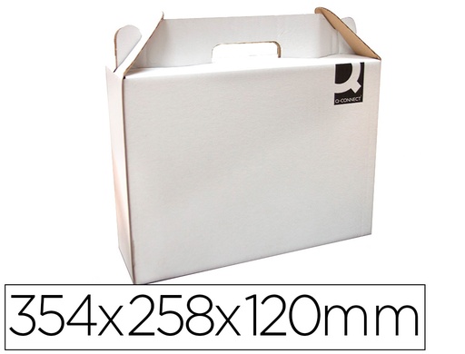 [2079718] Q-CONNECT - CAJA MALETIN CON ASA Cartón PARA ENVIO Y TRANSPORTE 350X118X255 MM (Ref.KF18477)