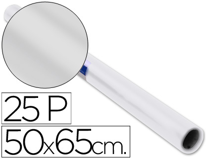 [9022091] SADIPAL - Rollo papel Charol 25 Hojas 50x65 cm Blanco (Ref.12901)