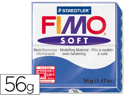[2054661] STAEDTLER - PASTA FIMO SOFT 56 GR COLOR AZUL BRILLANTE (Ref.8020-33)
