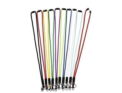 [9154735] TARIFOLD - Cordon colgante para identific ador textil con llavero y mosqueton 43 cm negro pack de 10 unidades (Ref. 200547)