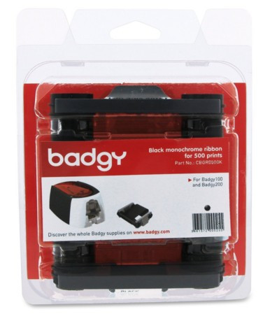 [2153894] BADGY - Cinta MONOCROMA NEGRA PARA 500 IMPRESIONES - 100 & 200 (Ref.CBGR0500K)
