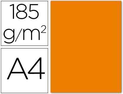 [9054745] CANSON - Cartulina Iris 50 Hojas A4 Naranja 185 g (Ref.200040158)