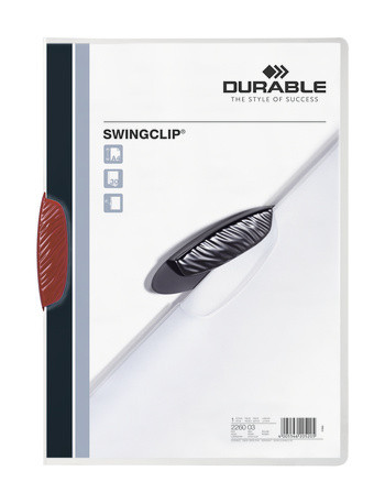 [1795855] DURABLE - Dossiers clip Swingclip Capacidad 30 hojas A4 Rojo Polipropileno (Ref.2260-03)