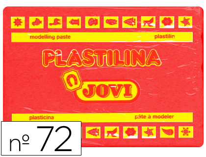 [2022148] JOVI - PLASTILINA 72 ROJO -UNIDAD -TAMAÑO GRANDE (Ref.72-05)