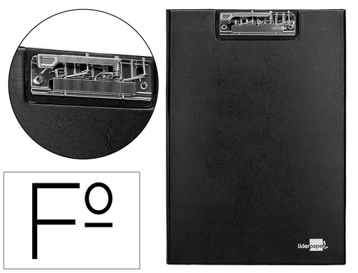 [2024969] LIDERPAPEL - CARPETA MINICLIP SUPERIOR FOLIO PLASTICO NEGRO (Ref.MS04)