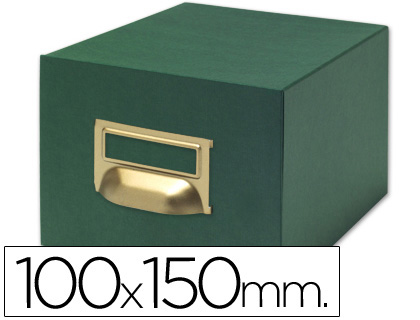 [2003595] LIDERPAPEL - FICHERO FICHAS TELA VERDE 1000 FICHAS N.3 -TAMAÑO 100X150 MM (Ref.TV03)