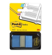 [9029408] POST-IT - Indices adhesivos Index Dispensador 50 ud 25,4x43,1 Azul vivo (Ref.70071392768)