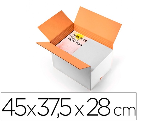 [2063735] Q-CONNECT - CAJA PARA EMBALAR ANONIMA BLANCA REGULABLE EN ALTURA DOBLE CANAL 45X28 MM (Ref.0)