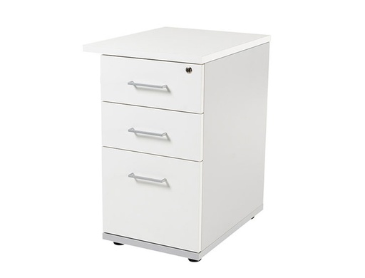 [9150653] ROCADA - CAJONERA CON TRES CAJONES SERIE STORE 60X50X72 CM ACABADO AB04 ALUMINIO/BLANCO (Ref.4006AB04)