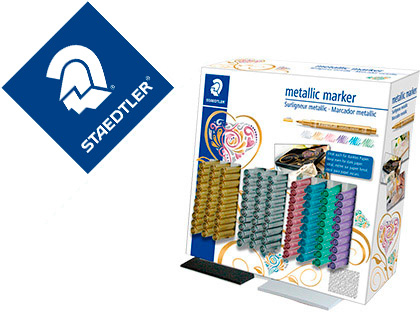 [2152073] STAEDTLER - Rotulador metalico 8323 expositor sobremesa de 100 unidades colores surtidos (Ref. 8323 CA100)