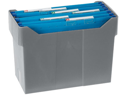 [2046719] ARCHIVO 2000 - SOPORTE SOBREMESA CARPETAS COLGANTES GRIS DE POLIESTIRENO PARA FORMATO DIN A4 CAPACIDAD 20 CARPETAS (Ref.2007GS)
