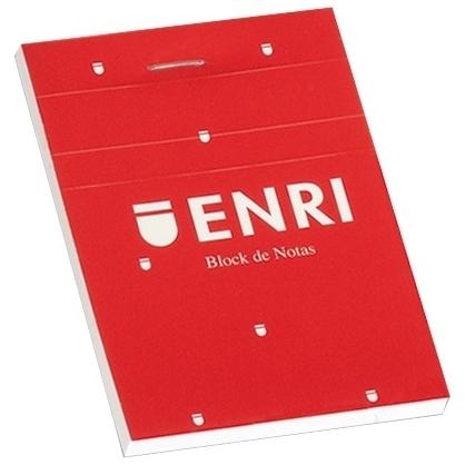 [1919590] ENRI - Bloc Grapado Tapa Blanda A5 80 Hojas Liso Rojo (Ref.100102716)