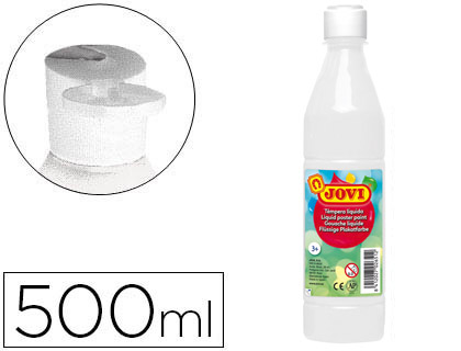 [9020110] JOVI - Tempera LÍQUIDA BLANCA 500ML (Ref.50601)