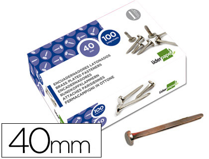 [2002832] LIDERPAPEL - ENCUADERNADORES N.8 40 MM -CAJA DE 100 (Ref.FS16)