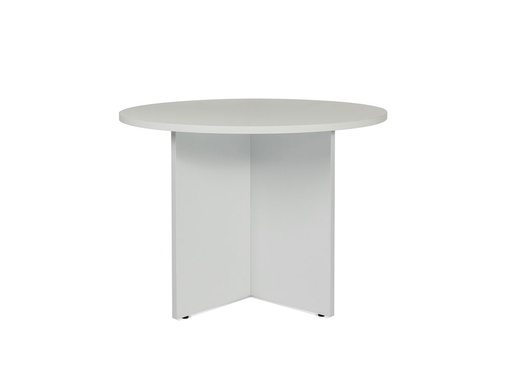 [2150706] ROCADA - Mesa de reunión circular Serie Meeting Melamina Diametro 100cm Gris (Ref.3005AB02)