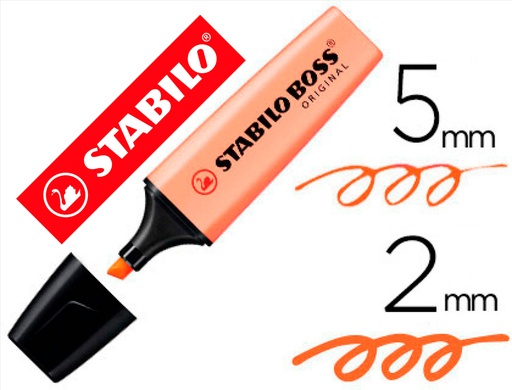 [9064347] STABILO - Marcador fluorescente Boss melocoton pastel (Ref.70/126)
